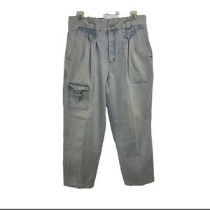 Vintage Corniche High Waisted Jeans Women’s 38 Flap Pocket Pleated Front Retro